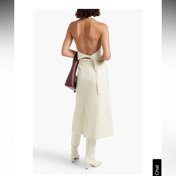 New Tibi Boiled Wool Sculpted Skirt size 4 off white ivory - Picture 4 of 12